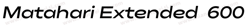 Matahari Extended  600Ex tSemBd字体转换